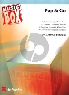 Schwarz Pop & Go - 12 Duets for Trumpet and Trombone Bass Clef (Medium Difficulty)