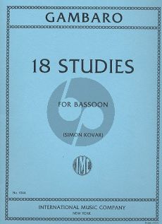 Gambaro 18 Studies for Bassoon (Kovar)