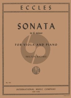 Eccles Sonata g-minor Viola and Piano (arr. Milton Katims)