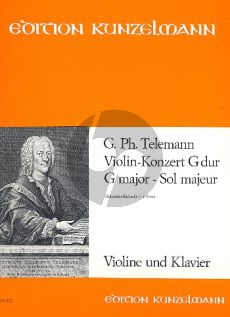 Telemann Konzert G-dur TWV 51:G8 Violine-Streicher-Bc (KA) (Kübart/Schroeder)