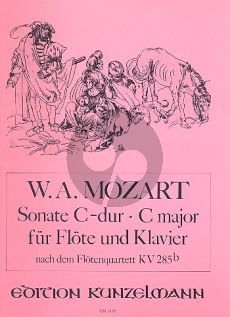 Mozart Sonata C-dur (nach Quartett KV 285b (Anh.171) Flöte-Klavier