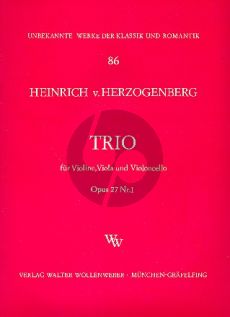 Herzogenberg Trio Op.27 No.1 Vi.-Va.-Vc. (Stimmen)