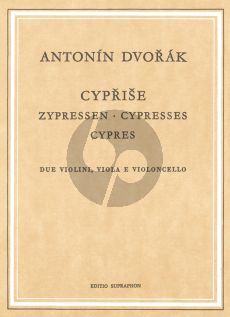 Dvorak Zypressen (B 152) 2 Violins,Viola and Violoncello Study Score