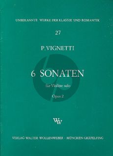 Vignetti 6 Sonaten Op.2 (Suite de Caprices) Violine solo (Ernest Sauter)