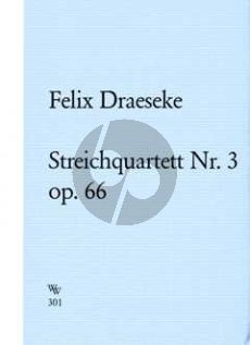 Draeseke Streichquartett No.3 Op. 66 cis-moll (Part./Stimmen)