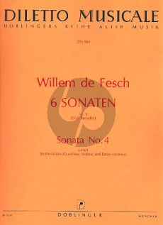 Fesch 6 Sonaten Op. 6 No. 4 a-moll Altblockflöte und Bc (Erich Benedikt)