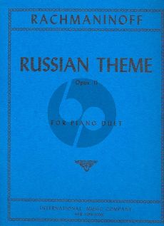 Rachmaninoff Russian Theme Op.11 No.3 Piano 4 Hds.