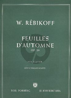 Rebikov Feuilles d'automne Op.29 (Piano solo)