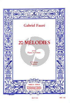 Faure 20 Melodies Vol.2 Voix Soprano