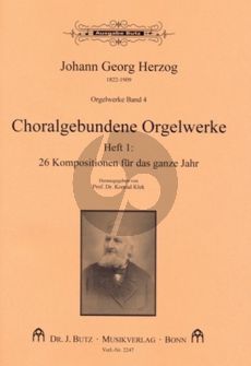 Herzog Orgelwerke Band 4 26 Choralgebundene Orgelwerke Heft 1 – Für das ganze Jahr (Ped.) (ed. Konrad Klek)