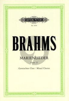 Brahms Marienlieder Op.22 SATB Partitur