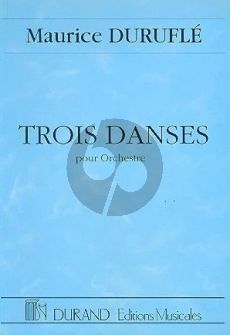 Durufle 3 Danses Op. 6 pour Orchestre (Partition de Poche)