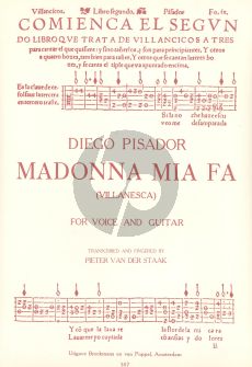 Pisador Madonna Mia Fa (Villanesca) Voice-Guitar (Pieter v.d Staak)