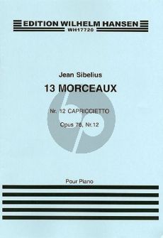 Sibelius 13 Morceaux Op.76 No.12 Capriccietto for Piano