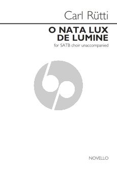 Rutti O Nata Lux de Lumine SATB