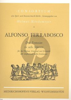 Ferrabosco 3 Fantasien zu 6 Stimmen (3 Vi.-Va.-2 Vc.) (Part./Stimmen) (Helmut Mönkemeyer)