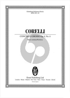 Corelli Concerto Grosso Op.6 No.6 Streicher mit Bc Partitur/Basso Continuo