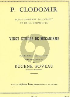 Clodomir 20 Etudes de Mecanisme Op. 143 Trompette