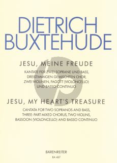 Buxtehude Jesu meine Freude (SBsolo-SSB- 2 Violins-Bassoon- Bc Grusnick) (Score-Parts)