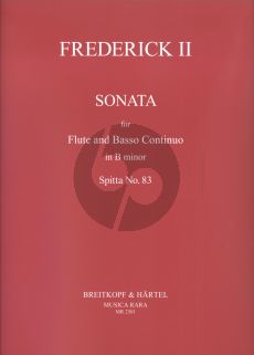 Grosse Sonata B-minor Spitta No.83 Flute-Bc (edited by Mary Oleskiewicz) (cont. by David Schulenberg)