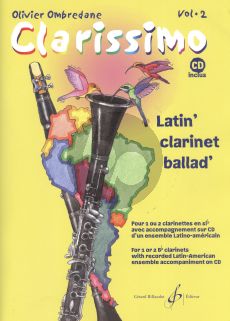 Ombredane Clarissimo Vol.2 (Latin Clarinet Ballad) 1-2 Clarinets (Bk-Cd)