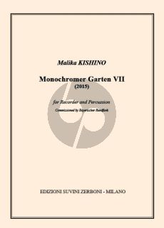 Kishino Monochromer Garten VII for Recorder (Sopranino) and Percussion (Score)