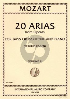 Mozart 20 Arias vol.2 Baritone-Bass (Sergius Kagen) (with English translations)