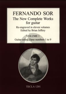 Sor New Complete Works Vol. 1 Guitar (edited by Brian Jeffery)