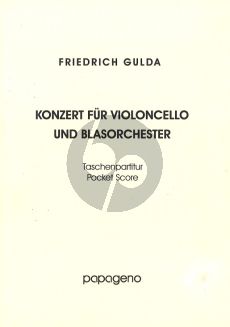Gulda Konzert Violoncello und Blasorchester Taschenpartitur / Pocket Score