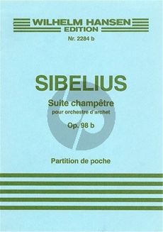 Sibelius Suite Champetre op.98B for String Orchestra (Study Score)