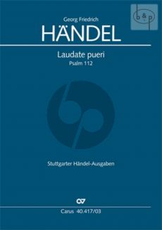 Laudate Pueri (Psalm 112) (HWV 237) (Sopr.-SSATB- 2 Ob.- 2 Vi.- 2 Va.-Bc)