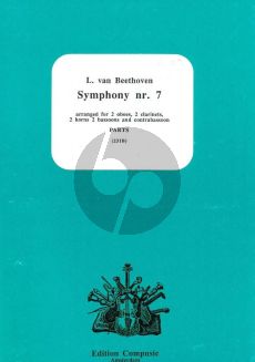 Beethoven Symphony No. 7 or 2 Oboes, 2 Clarinets, 2 Horns, 2 Bassoons and Contrabassoon (Parts)