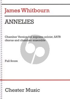 Whitbourn Annelies for Soprano Solo, SATB, Clarinet, Violin, Violoncello and Piano Score (based on the Diary of Anne Frank)