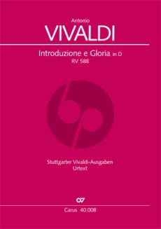 Vivaldi Introduzione e Gloria RV 588 SSAT Soli-Choir and Orchestra Fullscore