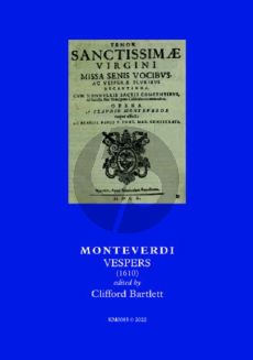 Monteverdi Vespers 1610 Score (Edited by Clifford Bartlett & Brian Clark)