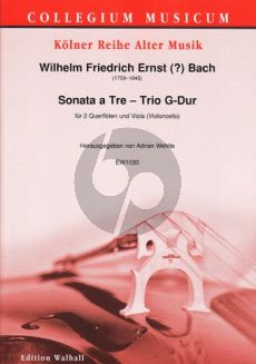 Bach Sonata a Tre – Trio G-Major 2 Flutes and Viola (or Violoncello) (Score/Parts) (edited by Adrian Wehlte)