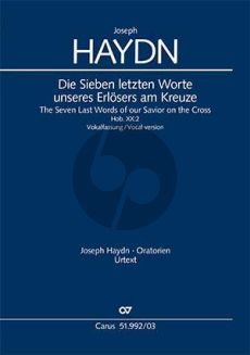 Haydn Die sieben letzten Worte unseres Erlösers am Kreuze, Hob. XX:2 Vokalfassung (Klavierauszug) (Wolfgang Hochstein)