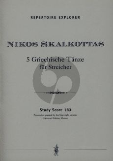 Skalkottas 5 Greek Dances für Orchester aus A/K 11 (1931-1936) - Studien Partitur