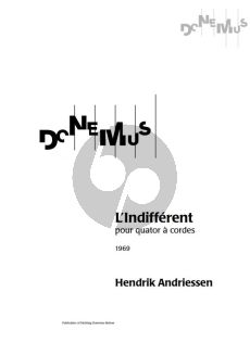 Andriessen L'Indifferent String Quartet Parts