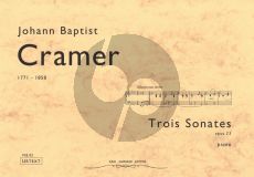 Cramer 3 Sonates Op.23 for Piano Solo (Urtext)
