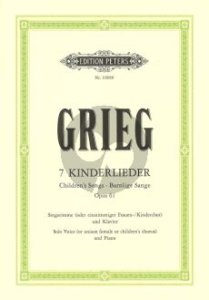 Grieg 7 Kinderlieder Op.61 (norw.-germ.-engl.texts)