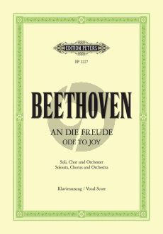 Beethoven An die Freude Finalsatz der Sinfonie Nr. 9 d-Moll op.125 Soli-Chor und Orchester (Klavierauszug) (Richard Hofmann)