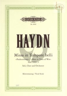 Missa in Tempore Belli (Paukenmesse) Hob.XXII:9 (Soli-Choir-Orch.) (Vocal Score)