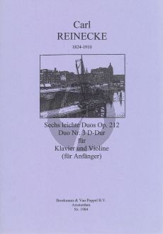 Reinecke 6 Leichte Duo's Op.212 No.3 D-Major Violine - Klavier