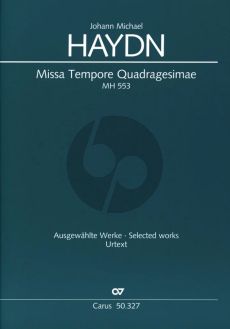 Haydn Missa Tempore Quadragesimae (MH 553) SATB and Organ and Violone Full Score (edited by Charles H.Sherman)