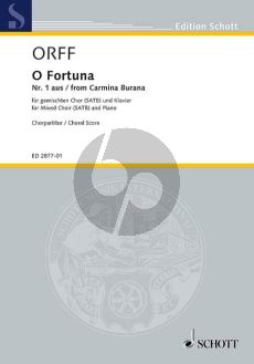 Orff O Fortuna (No.1 of Carmina Burana) SATB-Piano (lat.)