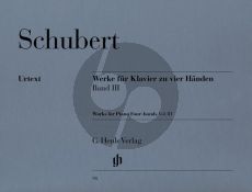 Schubert Werke Vol.3 Klavier 4 Hd. (ed. Willi Kahl) (Henle)