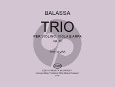 Balassa Trio Op.19 Flute/Viola/Harp Playing Score