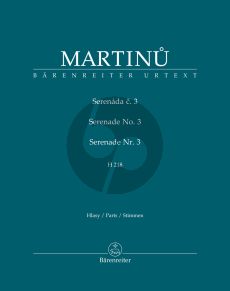 Martinu Serenade No. 3 H 218 Oboe-Clarinet-4 Violins and Violoncello (Parts) (edited by Jitka Zichová)