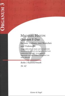 Haydn Quintett F-dur fur 2 Violinen, 2 Violas und Violoncello Partitur und Stimmen (Herausgebers M. Seiffert und Hans Albrecht)